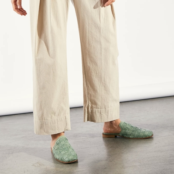 ❤️ Free People Italian Leather Maya Woven Mules Brown sz. 37 - Picture 12 of 12